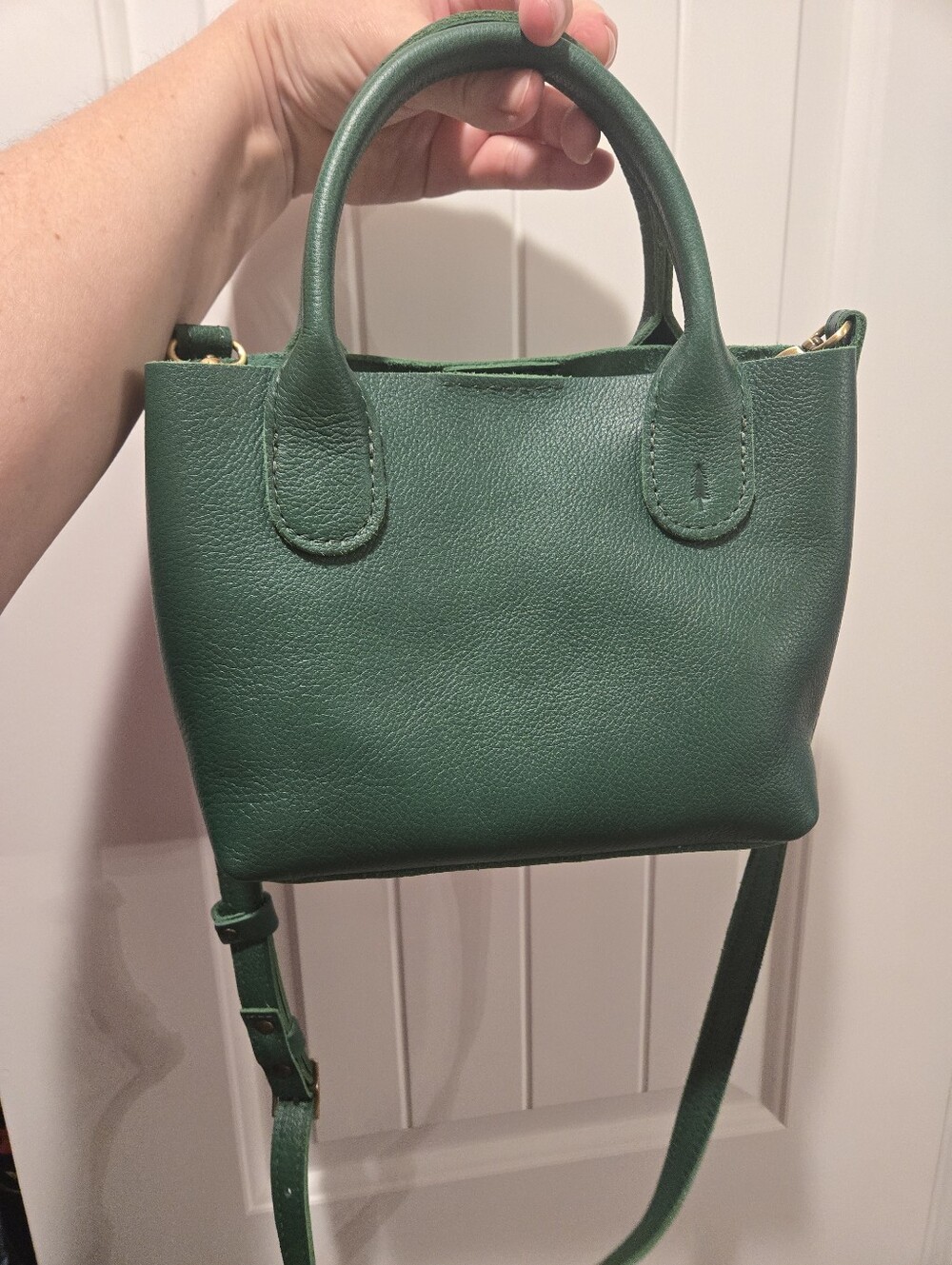 Sale! New Portland Leather Goods Small Raindrop Top Handle Bacalar Crossbody - Picture 6 of 7